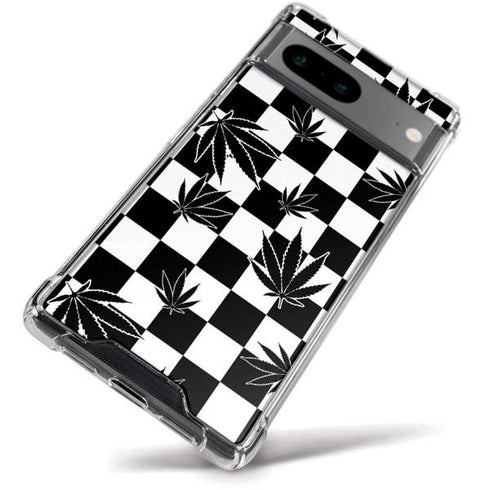 Marijuana Checkered Google Pixel 8a Clear Case